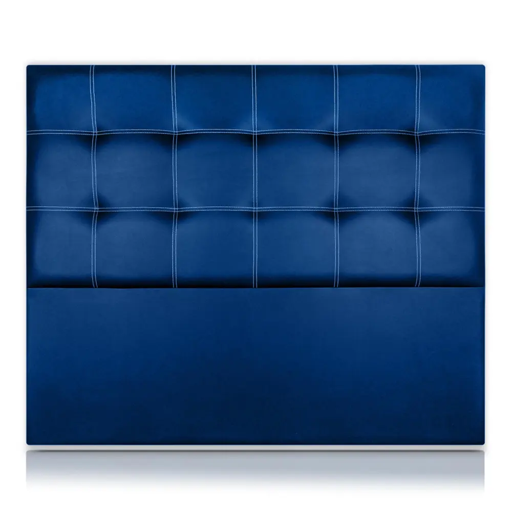 Cabeceros tritón tapizado polipiel azul 210x120 de sonnomattress con Puntas de Goma y Espigas