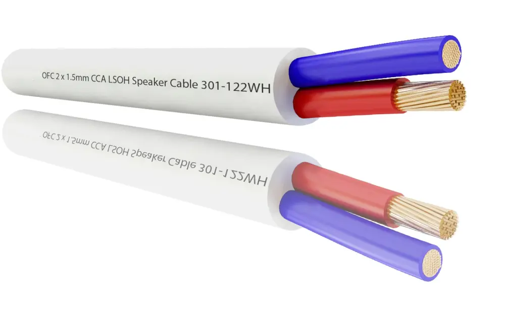 Cable para altavoz de 2 conductores, sección 1,5 mm², Ø ext. 7.3mm, long, 100m