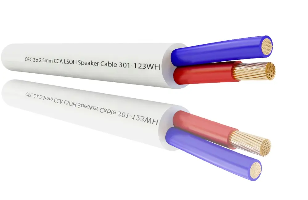 Cable para altavoz de 2 conductores, sección 2,5 mm², Ø ext. 9.3mm, long, 100m