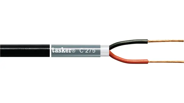 Cable para altavoz Tasker de 2 conductores, sección 1,5 mm², long, 100m | C275 - BLACK