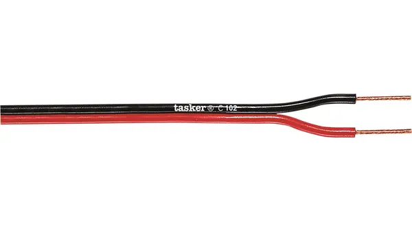 Cable para altavoz Tasker de 2 conductores, sección 1 mm², long, 100m | C102 2X1.00