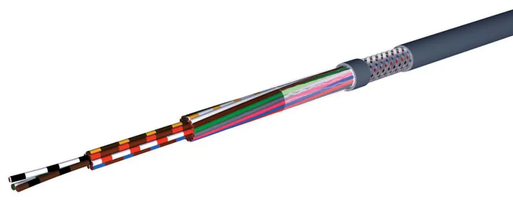 Cable de control apantallado AXINDUS HIFLEX-CY de 3 núcleos, 1,5 mm², Ø ext. 7mm, long. 50m, 300 V, 18 , | 90310150
