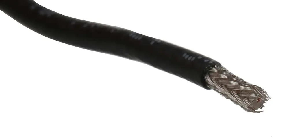 Cable coaxial RG174/U Alpha Wire, 50 Ω, long. 304m, funda de , funda de PVC Negro | 9174 BK001