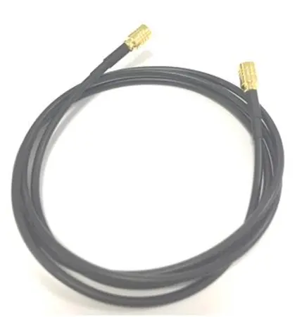 Cable coaxial RG174 , 50 Ω, con. : PYMES, Macho, con. B: PYMES, Macho, long. 1m Negro