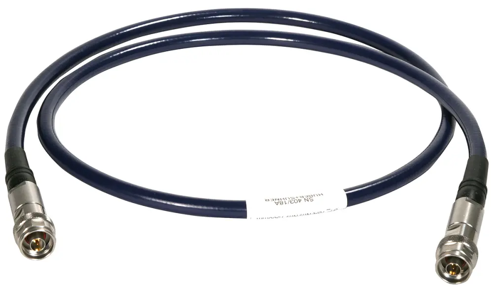 Cable coaxial RF Huber+Suhner, 50 Ω, con. : Tipo N, Macho, con. B: Tipo N, Macho, long. 1.5m, funda de TPU Azul | ST18A/N...