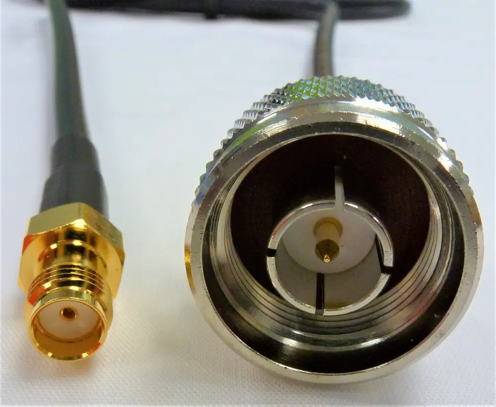 Cable coaxial RF195 Mobilemark, 50 Ω, con. : SMA, Hembra, con. B: Tipo N, Macho, long. 5m Negro | CA197/195-VX