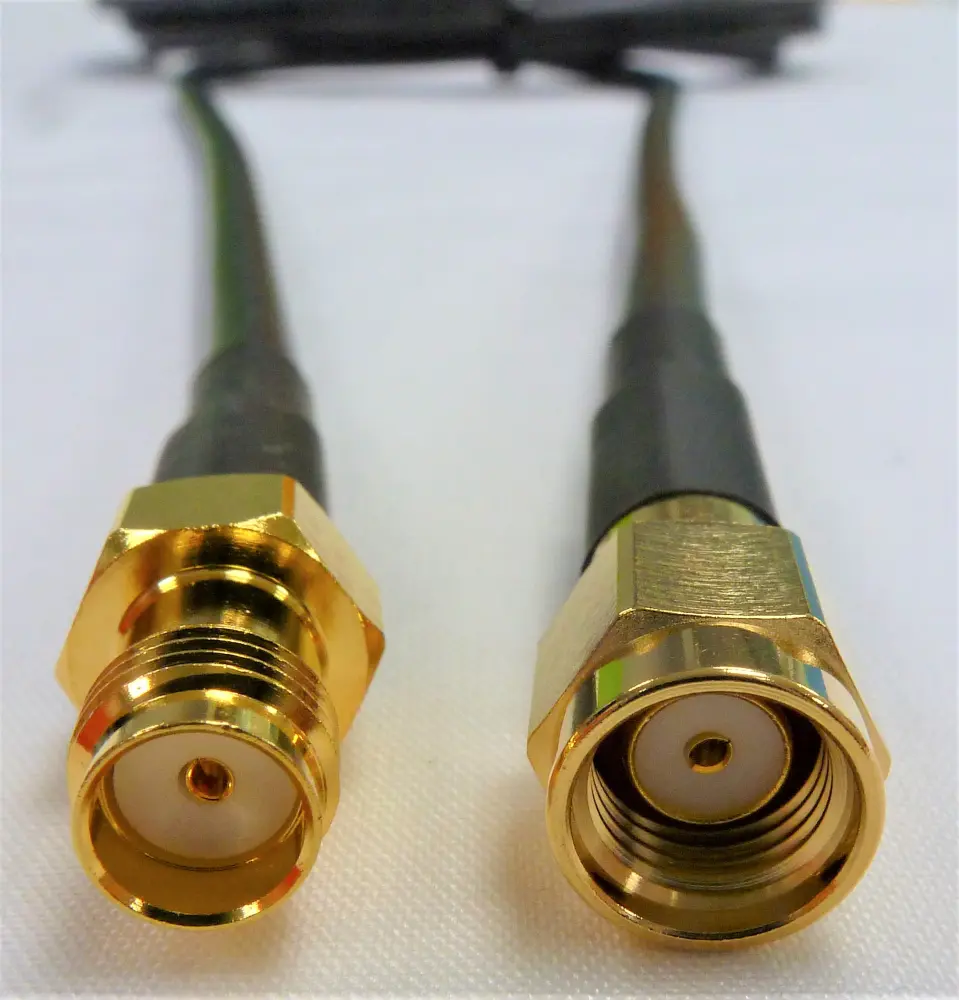 Cable coaxial RF195 Mobilemark, 50 Ω, con. : SMA, Hembra, con. B: RP-SMA, Macho, long. 5m Negro | CA197/195-VJ