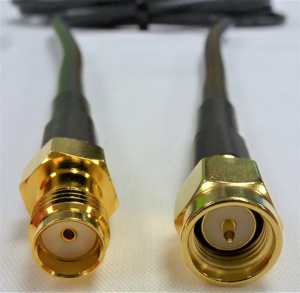 Cable coaxial RF195 Mobilemark, 50 Ω, con. : SMA, Hembra, con. B: SMA, Macho, long. 5m Negro | CA197/195-VC