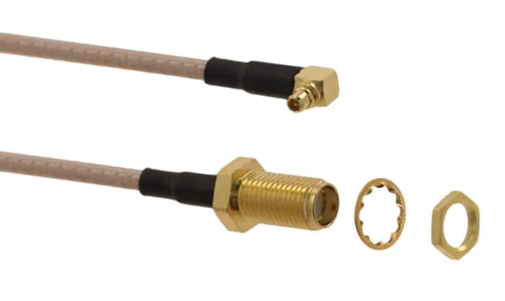 Cable coaxial RG316 Molex, 50 Ω, con. : SMA, Hembra, con. B: MMCX, Macho, long. 152.4mm | 89761-6820