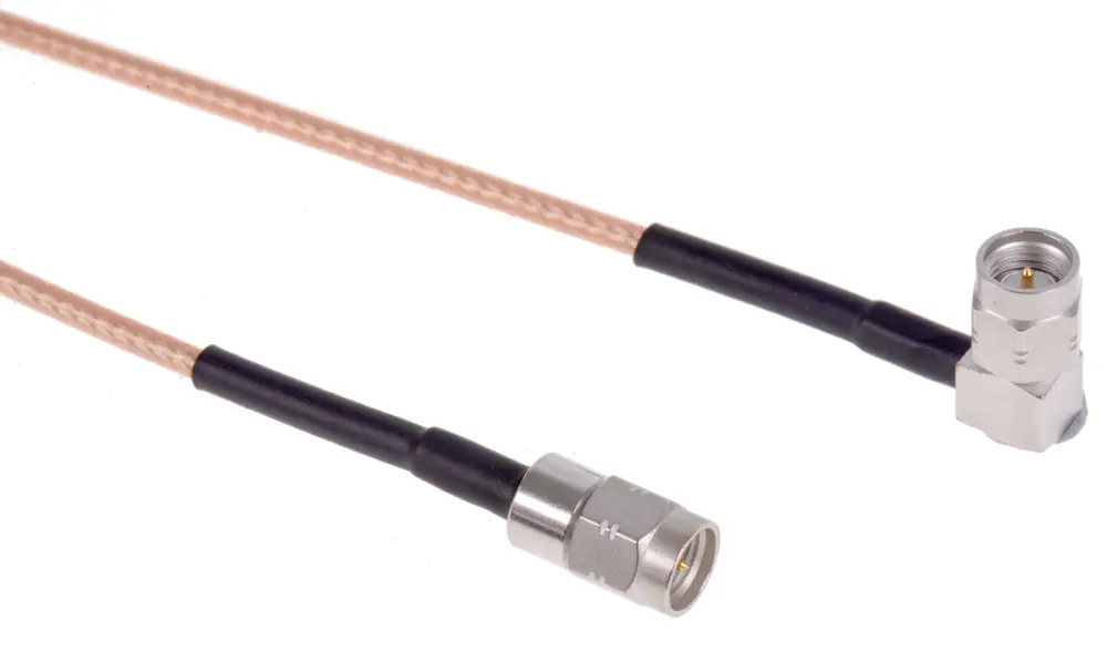 Cable coaxial RG316 Radiall, 50 Ω, con. : SMA, Macho, con. B: SMA, Macho, long. 500mm Marrón | R284C0351055