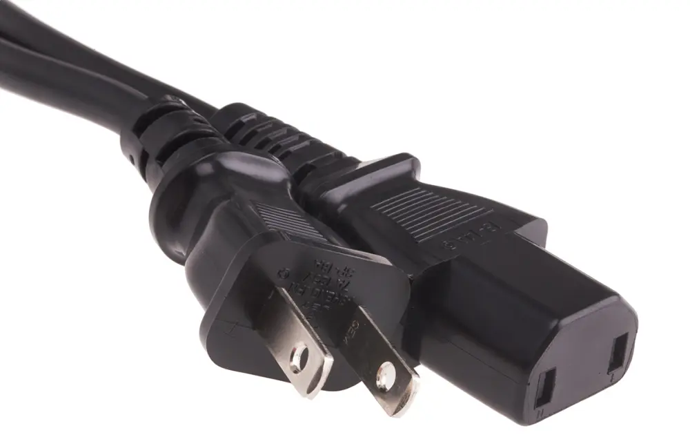 Cable de alimentación Negro de 2m, con. IEC C17, hembra, con. B Conector macho japonés tipo , macho, 125 V /