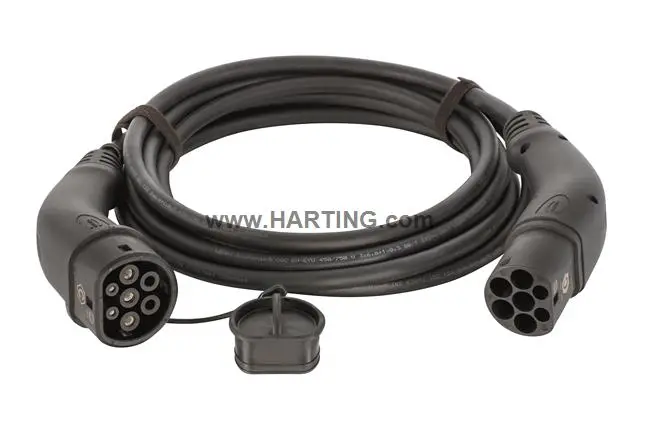 Cable de carga para vehículo eléctrico de Modo 3 HARTING, monofásico, conector De tipo 2 tipo 2, long. 7.5m, 32 | 08914...