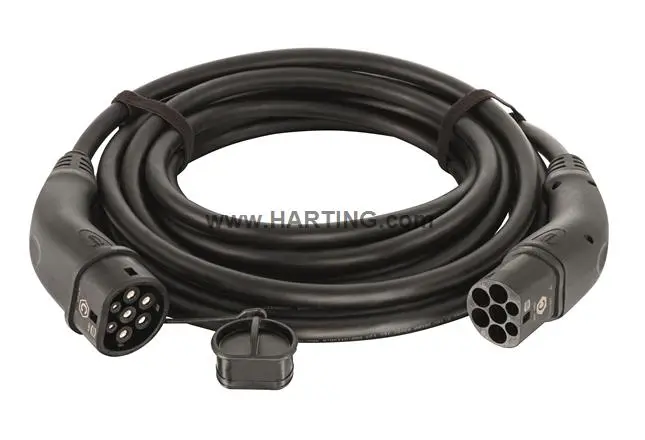 Cable de carga para vehículo eléctrico de Modo 3 HARTING, trifásico, conector De tipo 2 tipo 2, long. 5m, 32 | 08914090...