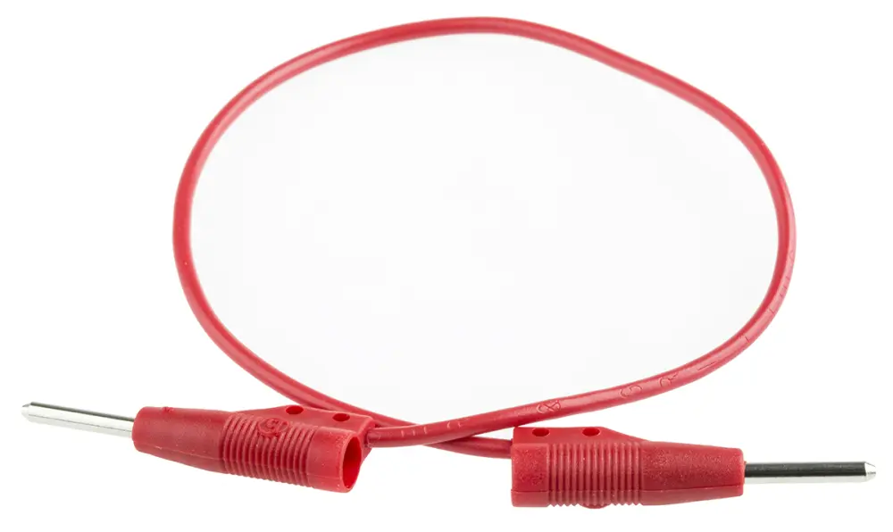 Cable de prueba con conector de 2 mm Hirschmann, 6A, 60V dc, 25cm | 973594101 Hirschmann Test & Measurement