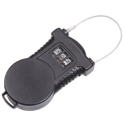 Cable 110 cm rétractable fermeture code - sécuriser selle casque | Envío Rápido