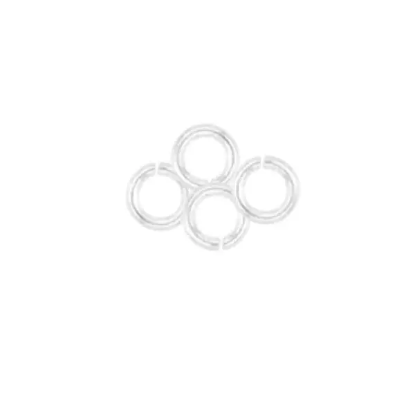 Argolla Sencilla 4x0.8mm Plateado Deslumbrante
