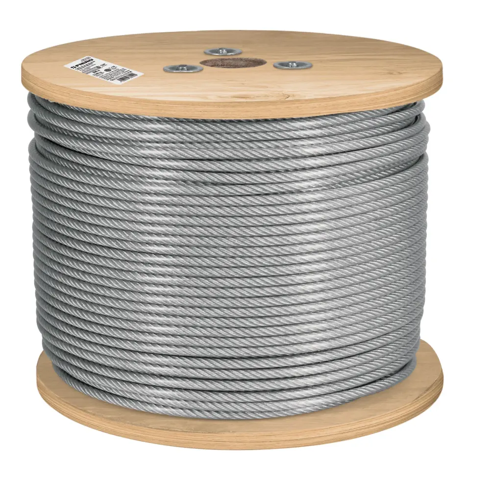 CABLE DE ACERO FLEXIBEL 1/4', RECUBIERTO PVC 300 M