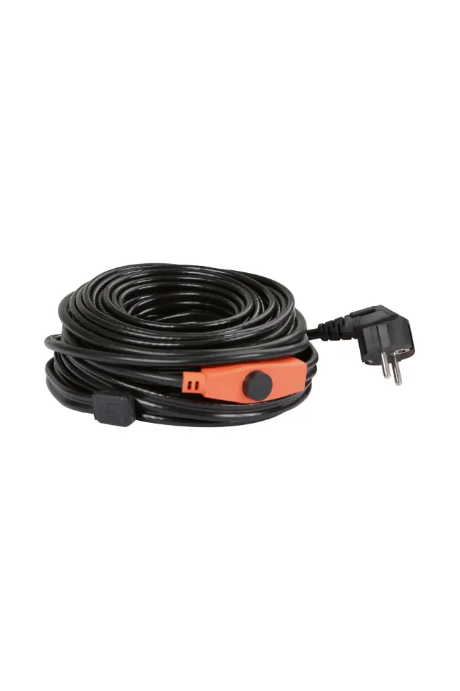 Cable calefactor anticongelante con termostato, 24 m, 384 W Azabache Talla única