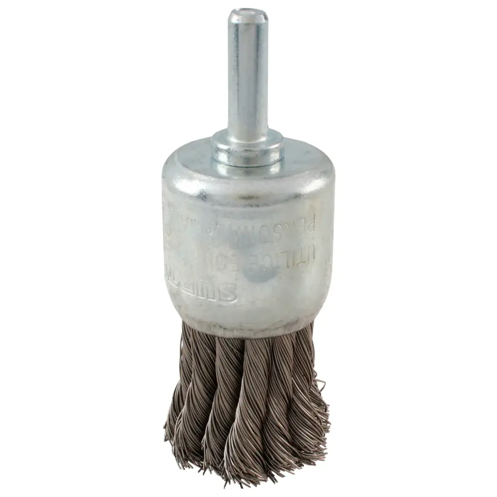 Carda copa trenzada alambre ligero 1-1/8" x 0.35 mm con zanco 1/4" Surtek