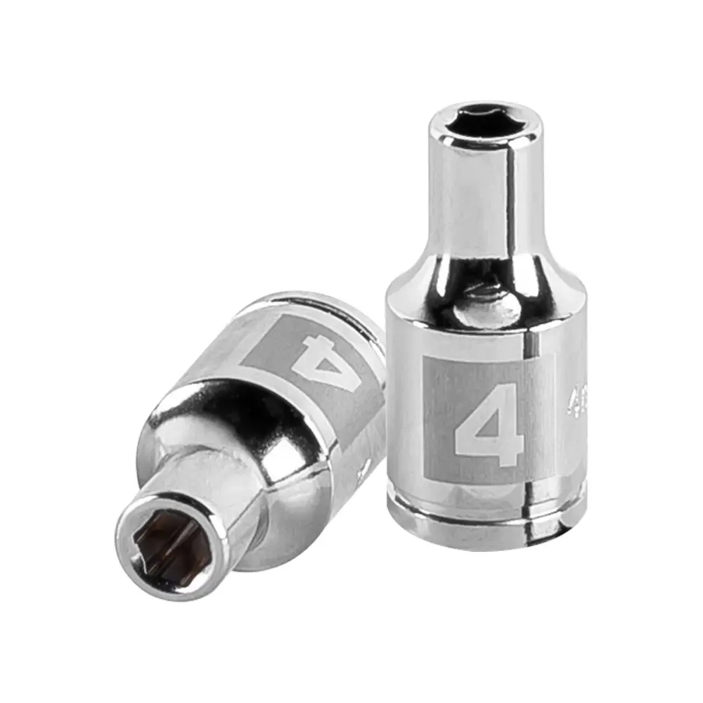 DADO CUADRO 1/4' HEXAGONAL METRICO 4MM