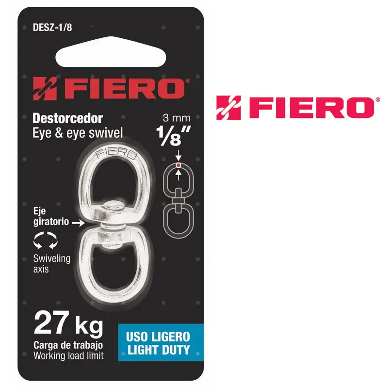 DESTORCEDOR "FIERO" DE CINC PARA CABLE(1) 1/8"