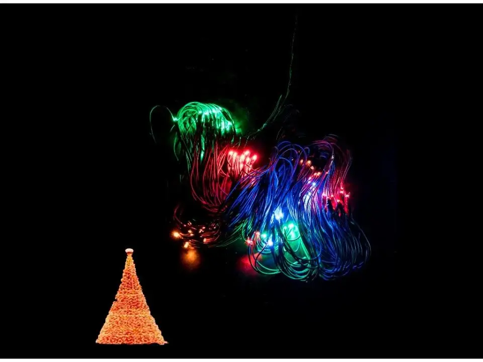 MALLA LED POLICROMÁTICO PARA ARBOL 4 x 1,8m EXTERIOR