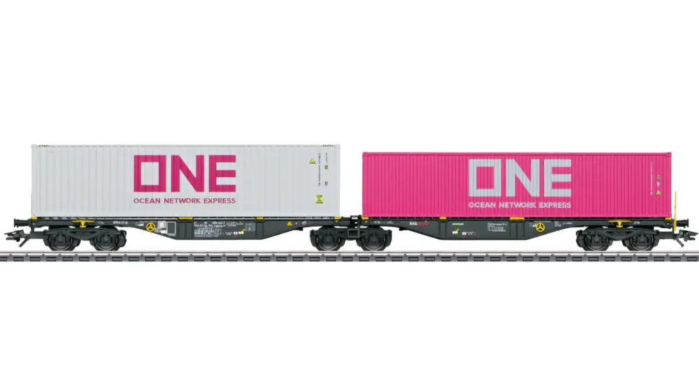 Märklin 47814 Vagón de transporte de contenedores doble tipo Sggrss 80 H0 escala 1:87 ho 00