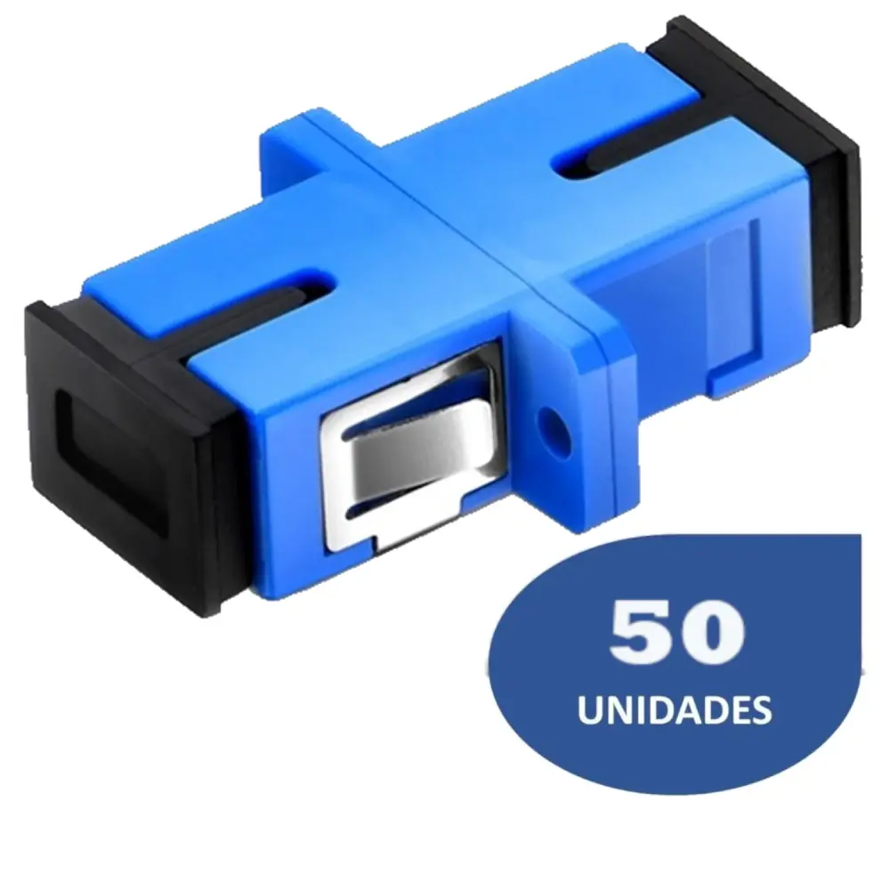 Pack de 50 Adaptadores GPON de Fibra Óptica WIREPLUS SC-UPC en Color Azul