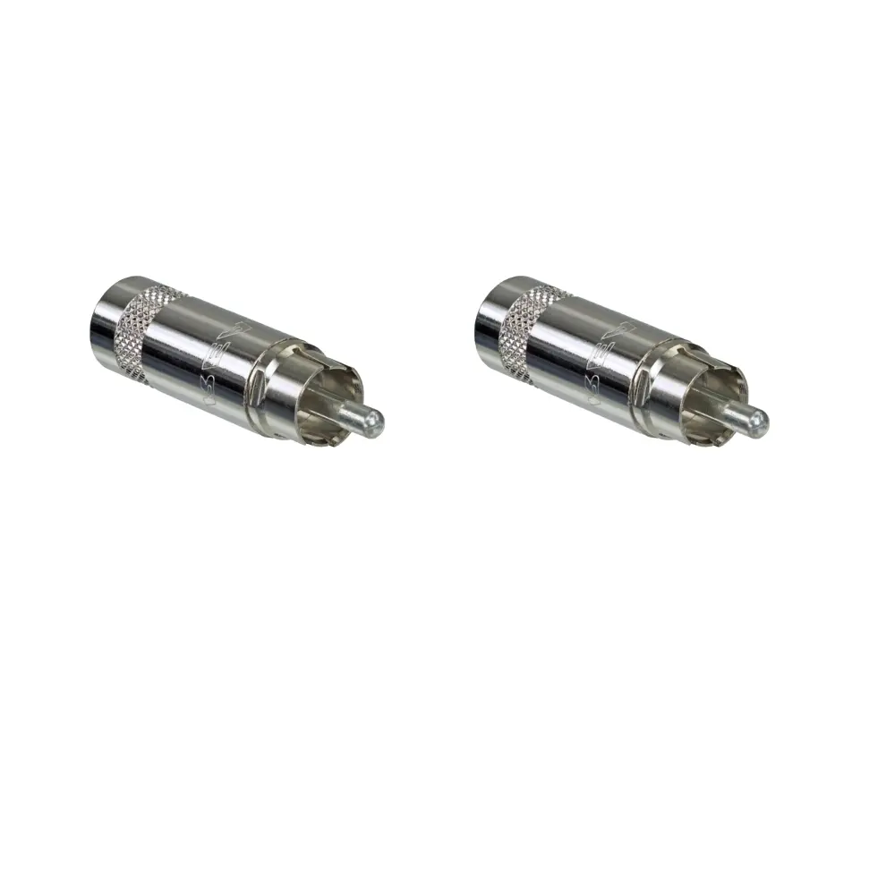 PAQ. 2 PZAS. DE PLUG RCA MACHO PLATEADO REAN NYS352(2)
