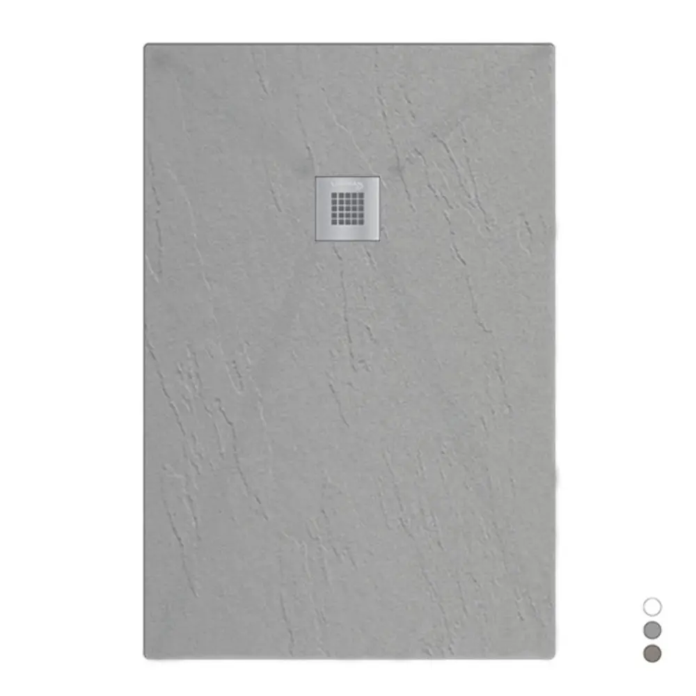Plato de ducha en mineralmármol modelo Estasi 80x140 cm cemento