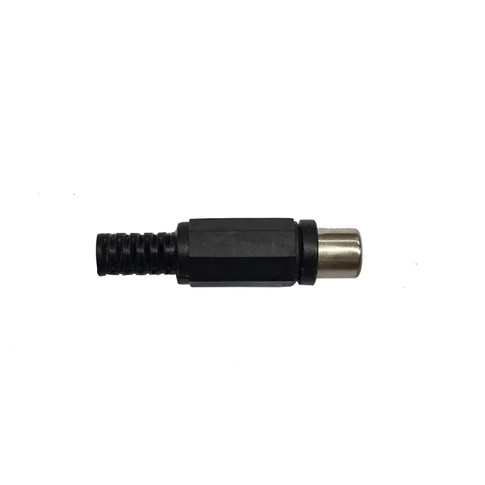PLUG RCA HEMBRA DE PLÁSTICO COLOR NEGRO RADOX 705-485
