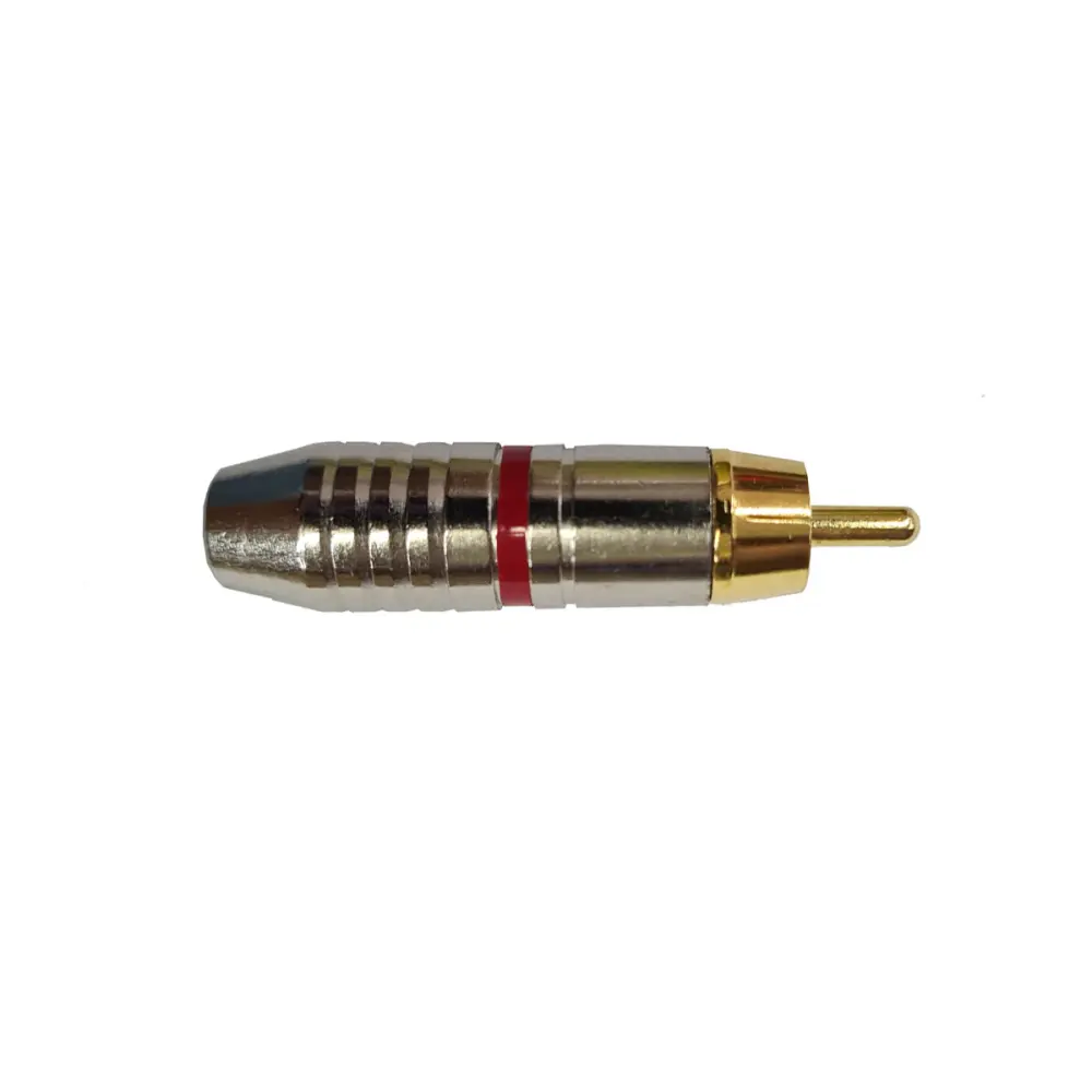 PLUG RCA METÁLICO FRANJA ROJA RADOX 705-981
