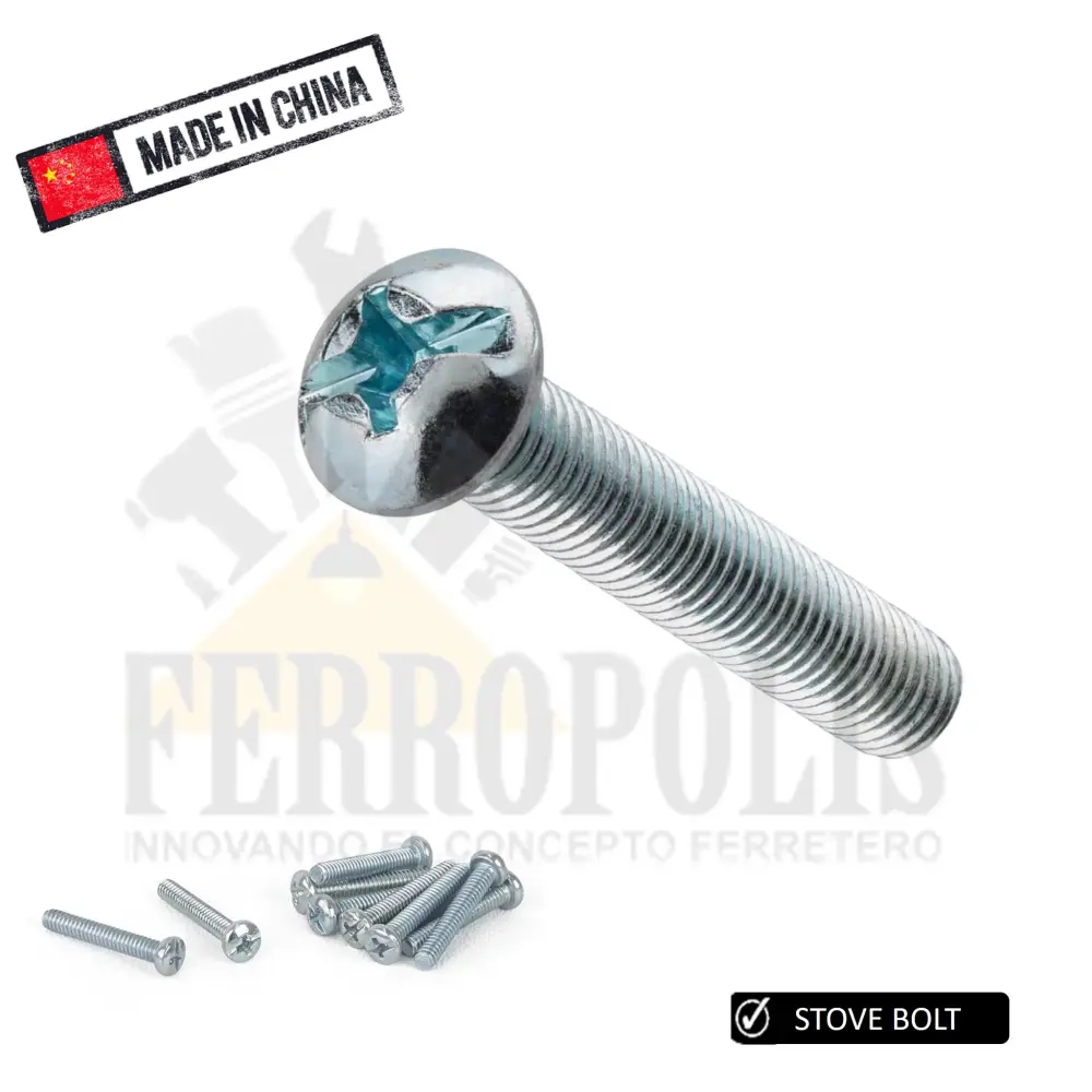 STOVE BOLT 1/4" X 1 1/4" C/T (12 PCS)