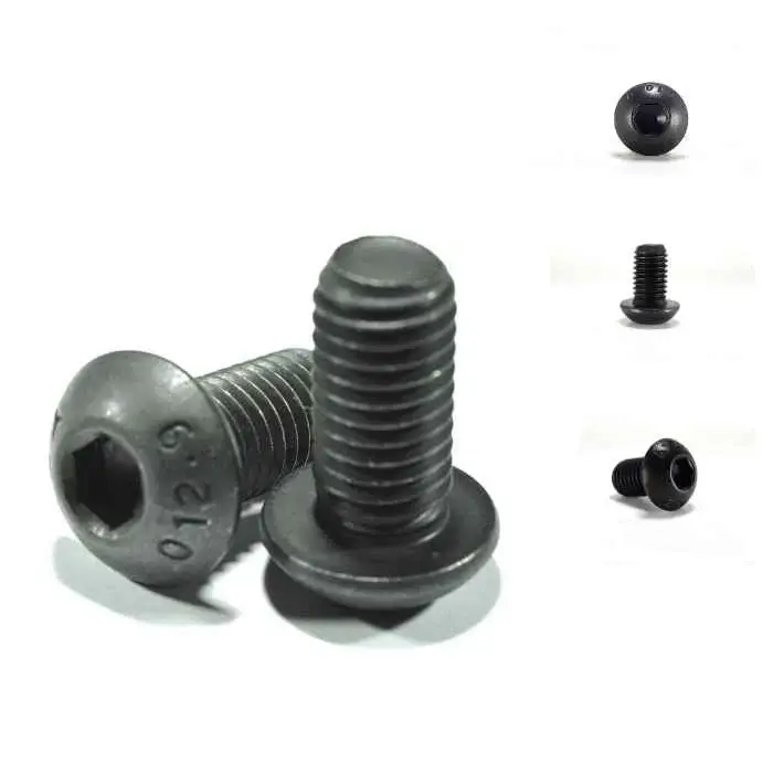 Tornillo Socket Boton Negro Elegante - 1/4-28 x 1/4
