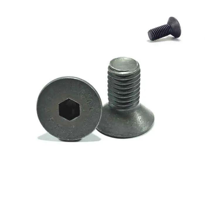 Tornillo Socket Plana Negro Delicado - 1/4-28 x 2