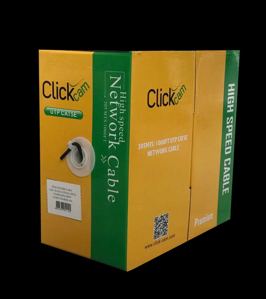 Cable Click Cam UTP CAT5 / Interior / Color Negro.