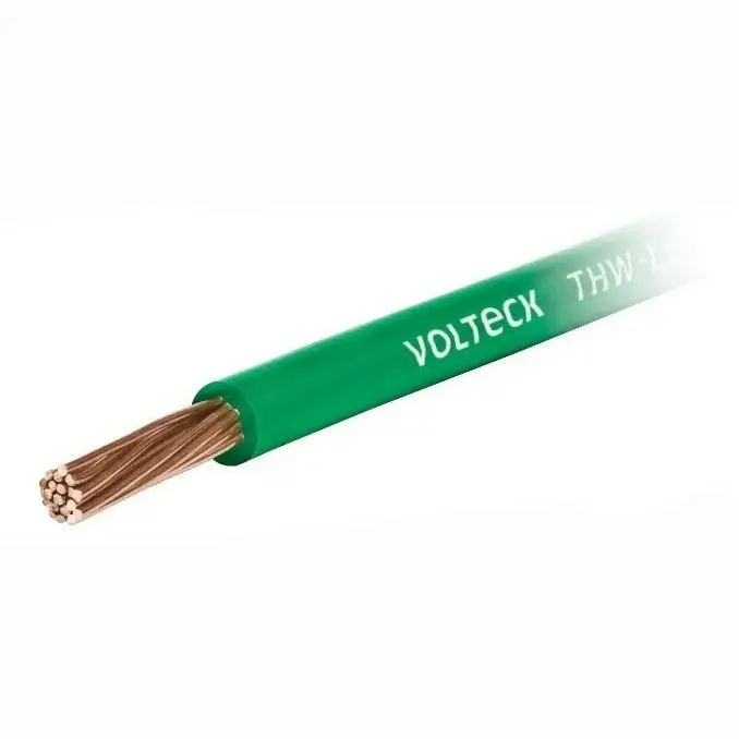 Cable por metro de cable thhw-ls 10 awg verde, volteck CAB-10V