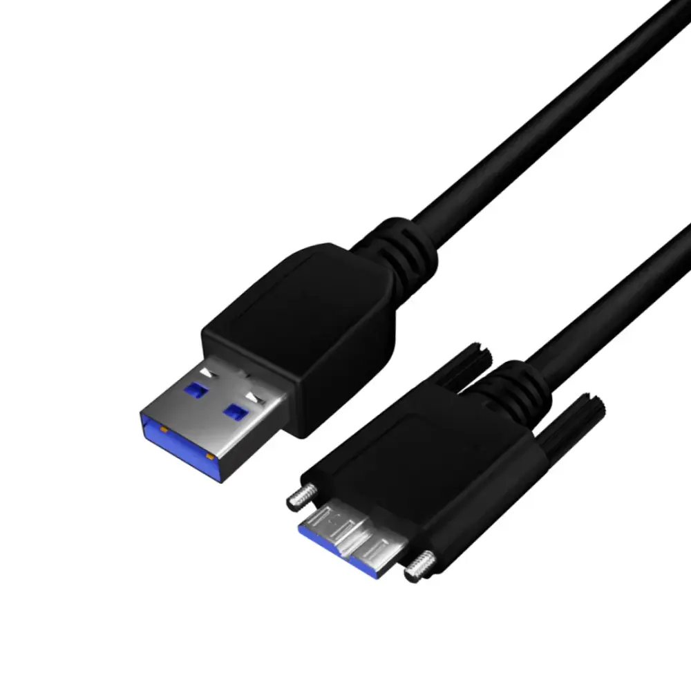CEI USB3-1-2-2-4M Cable, USB- to Micro-B Straight Thumbscrews, 4 Meters