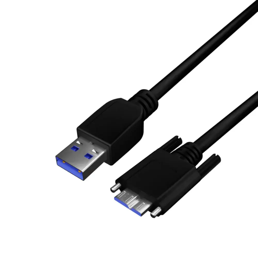 CEI USB3-1-4-2-3.5M Cable, USB- to Micro-B Straight Thumbscrews, 3.5 Meters
