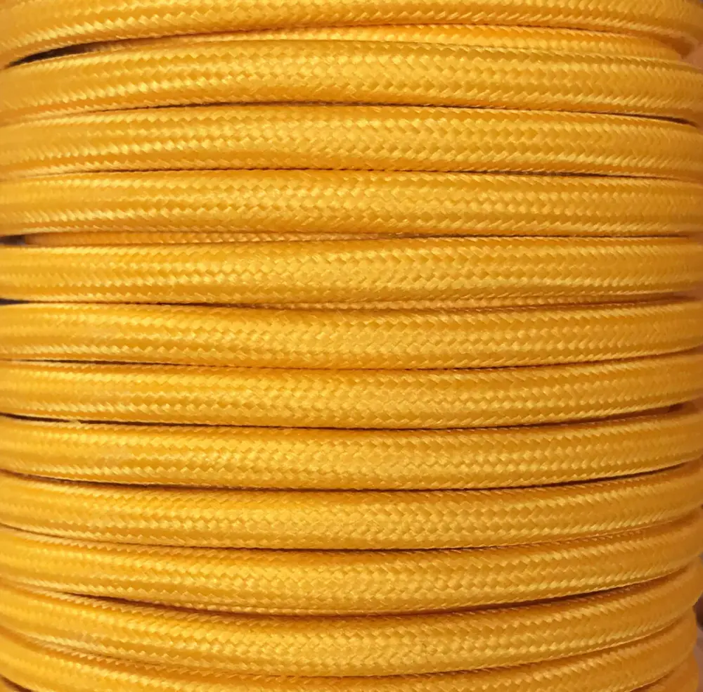 CIR62CM05 5m CABLE TEXTIL LISO MOSTAZA MATE