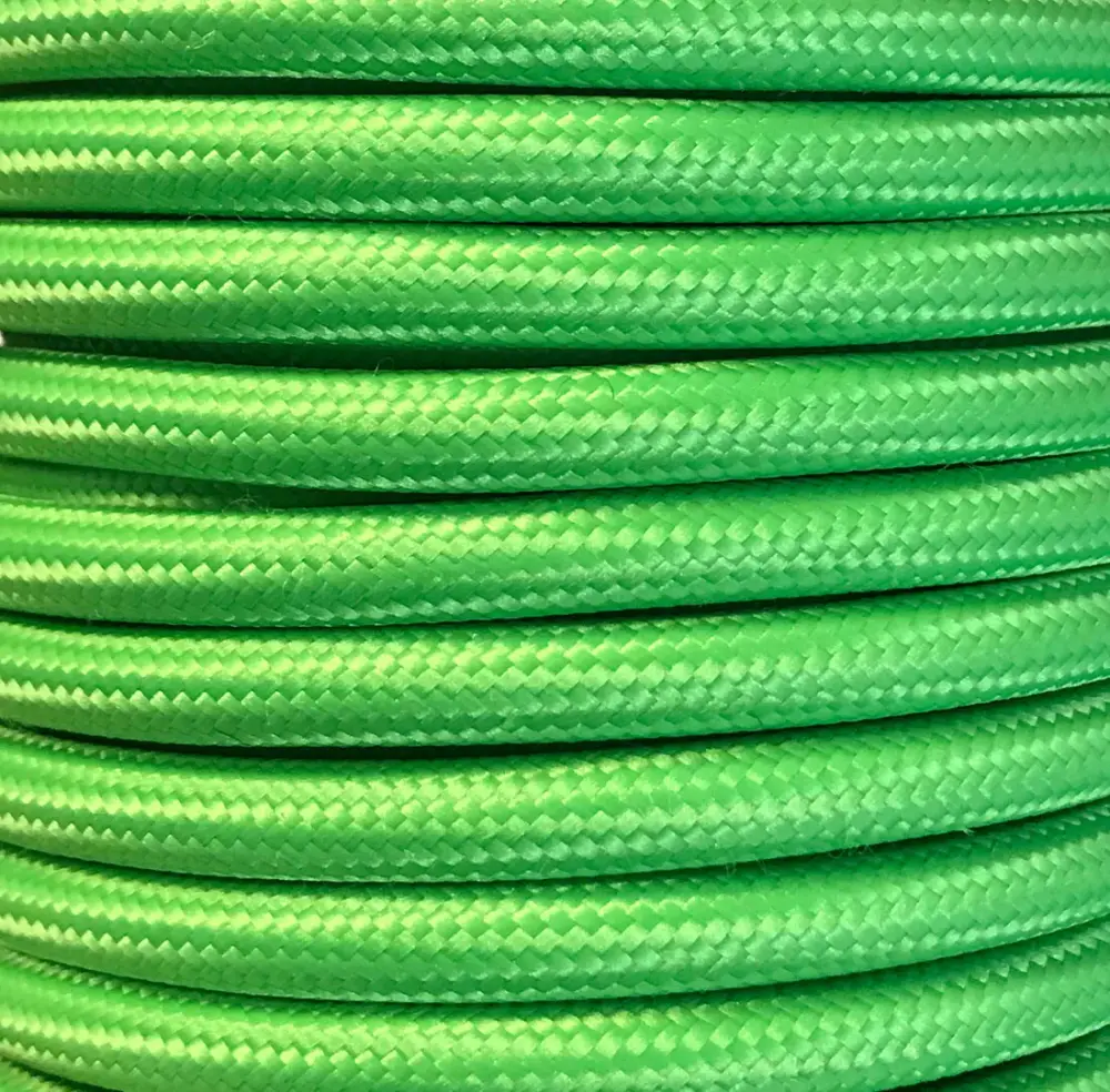 CIR62CM31 25 MTS CABLE TEXTIL LISO VERDE DEFINIDO MAT
