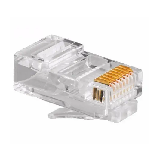Conector Plug RJ45 Para Cable UTP Cat 5E x 100 piezas
