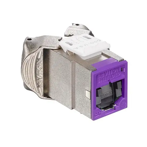 Leviton Cat 5e Shielded QUICKPORT Jack Shutters Violeta 5ESJK-SP5
