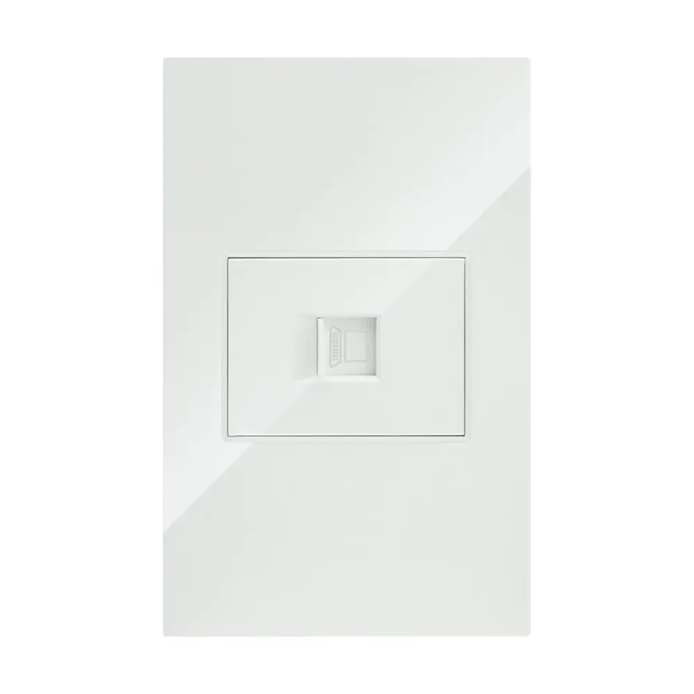 PLACA CONTACTO RED LAN TIPO LAN TIPO CAT5 PC BLANCO CORTE RECTO 75X118MM ARTLITE APL-209