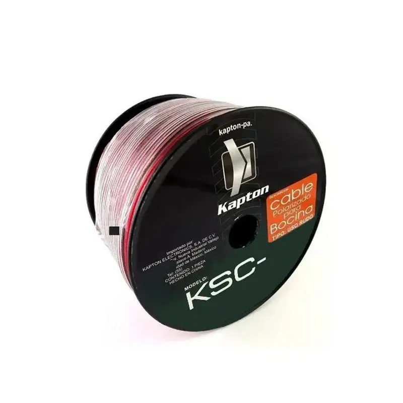 CABLE CAL. 22 POR METRO POL ROJO/NEGRO CRISTAL KAPTON KSC-22
