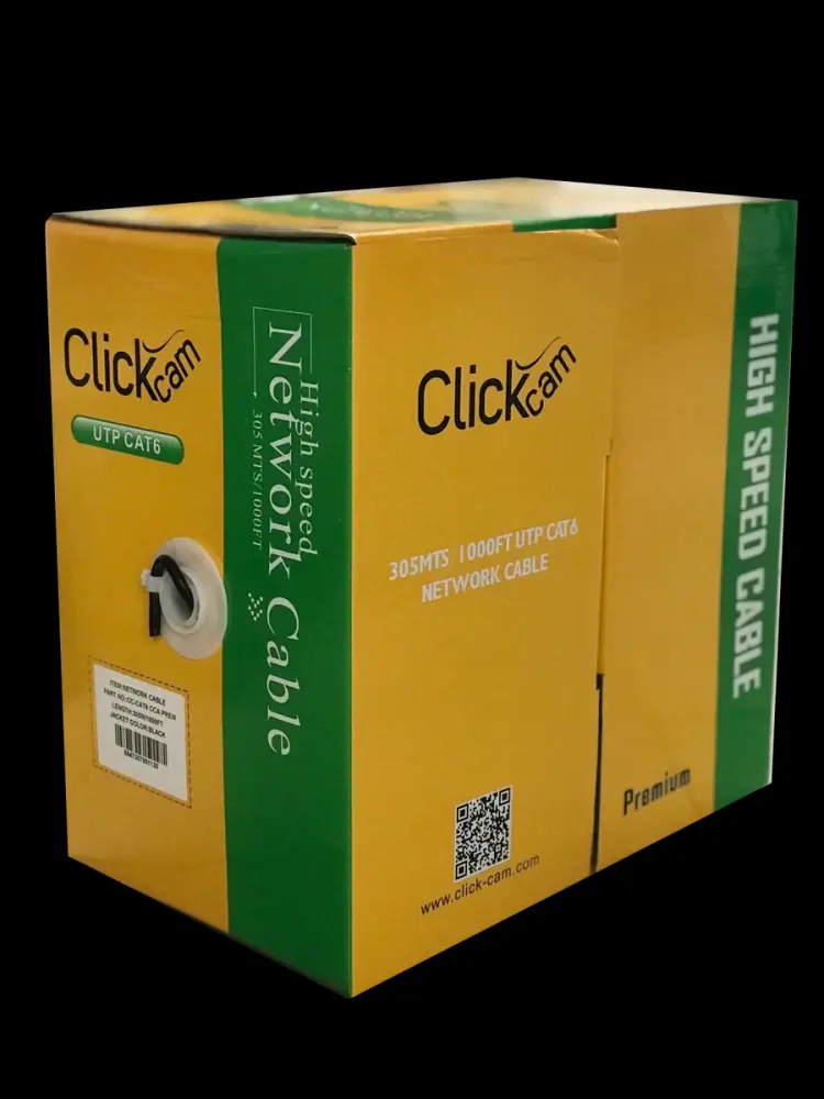Cable Click Cam UTP CAT6 / Interior / Color Negro.