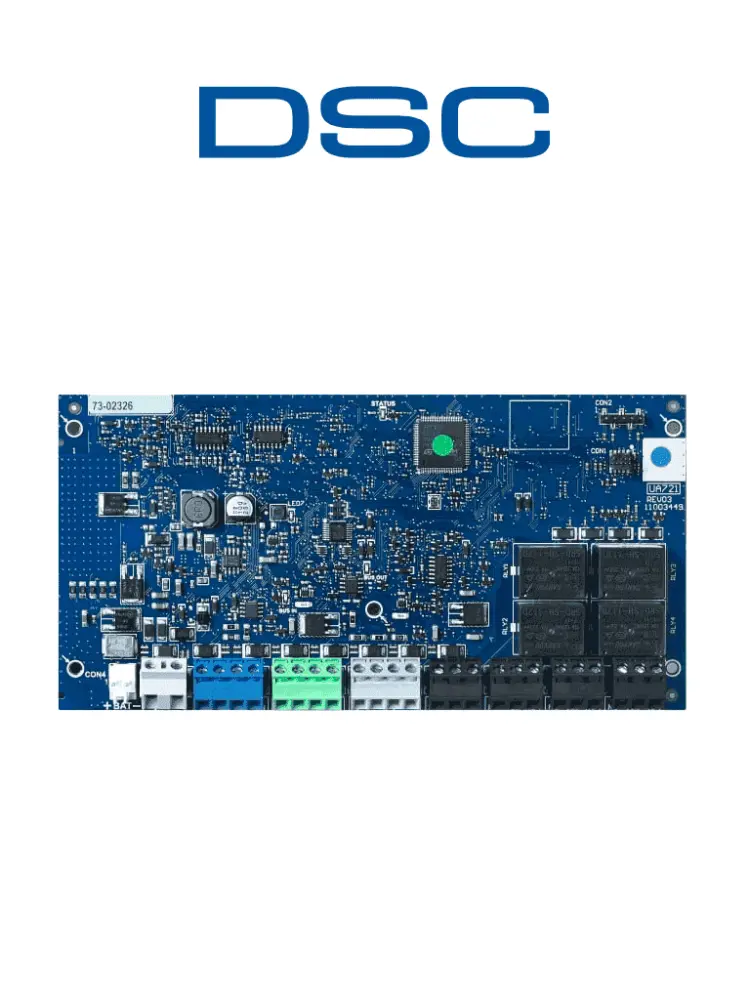 DSC HSM3204CXPCB - Módulo Fuente Supervisada 2A con 4 salidas programables PGM de alta corriente y Extensor de Bus intero...