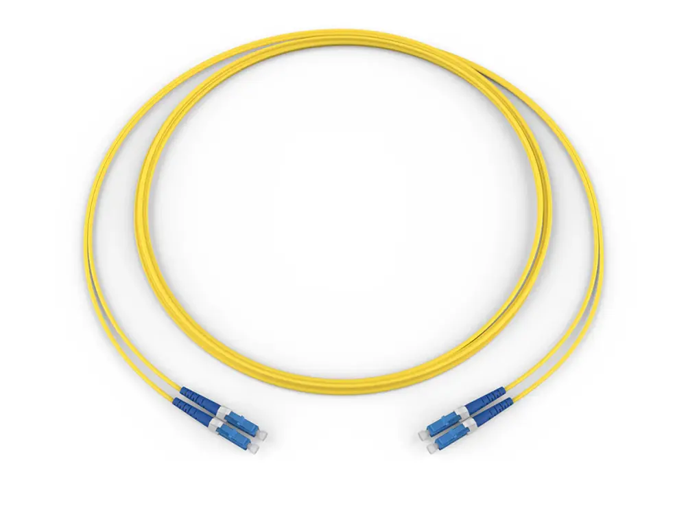 Fiber Optic Jumper, 2 F, LC Duplex to LC Duplex, Zipcord Cable, Riser, 2.0 mm legs Común LCUPC Duplex SM CORNING 040402G5...