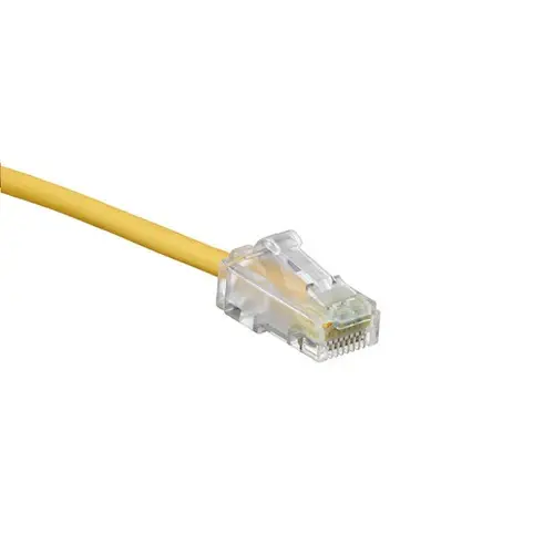 Leviton Cat 6 Mini Diameter High-Flex Patch Cord 15 ft Yellow 6H460-15Y