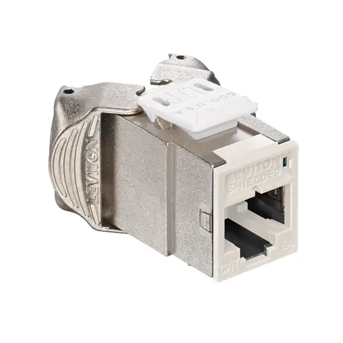 Leviton Cat 6A Shielded QUICKPORT Jack Light Almond 6ASJK-RT6